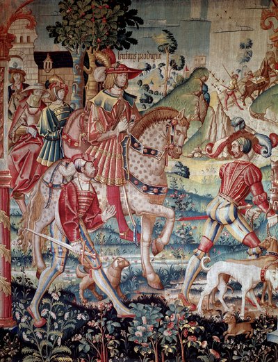 The Departure of the Prodigal Son, Tapestry of Wool and Silk, Made in Tournai around 1520. Paris, National Museum of the Middle Ages, Thermes de Cluny by French School