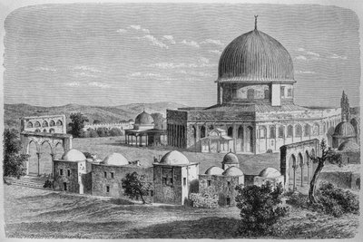 The Dome of the Rock, Temple Mount, from La Syrie daujourdhui. Voyages dans la Phenicie, le Liban et la Judee. 1875-1880 by Louis Charles Emile Lortet, 1884 by French School