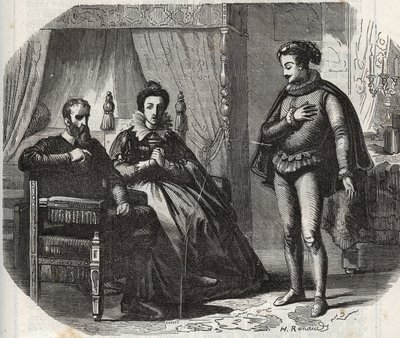 The Duchess of Cleves, Mary von Julich Duchess of Juliers and Berg (1491-1543), Learns of the Dissolution of the Marriage Between Her Daughter, Anne of Cleves (1515-1557), and the King of England Henry VIII (1491-1547) in 1540. Engraving from 1871 in 