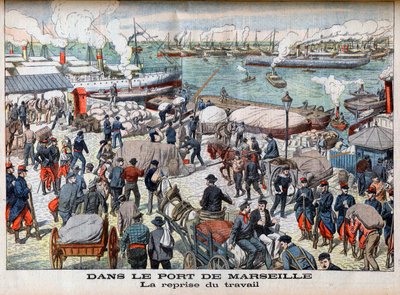 The End of the Strike in Marseille, illustration from 
