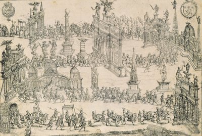 The Entrance of Henri IV (1553-1610) into Lyon, 4th September 1595 by French School
