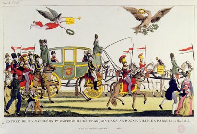 The Entry of Napoleon into Paris on 20th March 1815 by French School