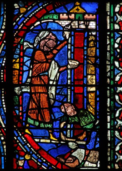 The Exodus Story: The Door Lintel is Marked with the Blood of a Sacrificed Lamb at Passover by French School