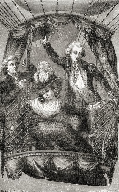 The First Balloon Ascent in England, 15th September 1784, from 
