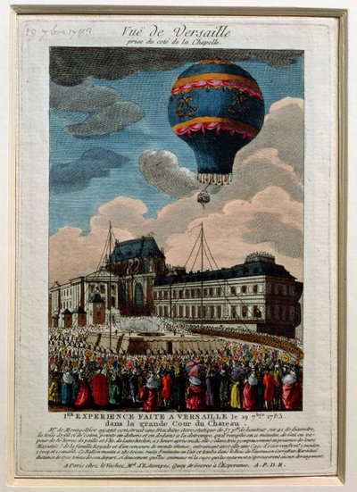 The First Ballooning Experiment at the Chateau de Versailles, 19th September, 1783 by French School
