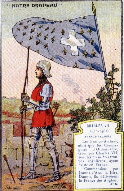 The Flag of the Francs Archers of Charles VII by French School