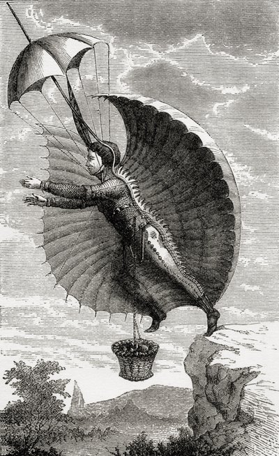 The Flying Man, engraved after Nicolas Edme Restif de la Bretonne, from 