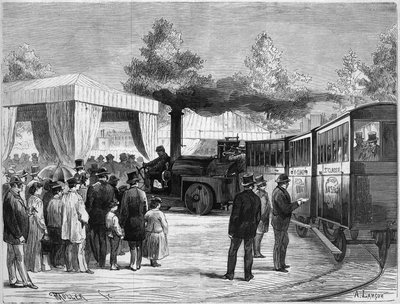 The French Inventor Larmanjat Driving One of His 