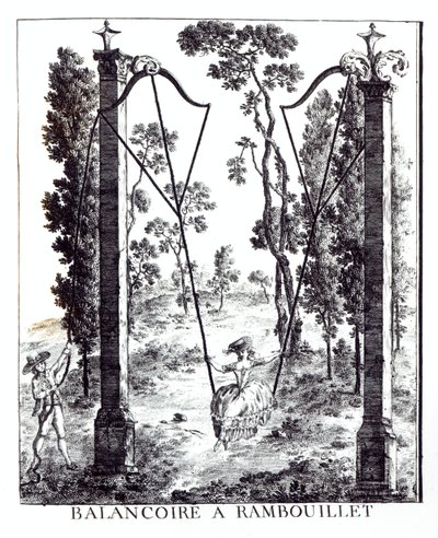 The Garden Swing at Rambouillet, from Details des Nouveaux Jardins a la Mode by George Louis le Rouge, published 1775-78 by French School