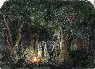 The Gauls and their priests or Druids (engraving) 1864 by French School