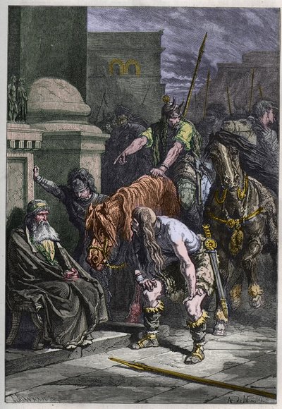 The Gauls in Rome - engraving from The history of France told to my grandchildren by Francois Guizot - 1872-1876 by French School
