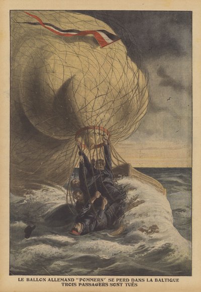 The German balloon Pommern crashing in the Baltic by French School