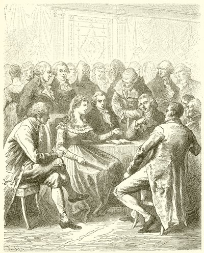 The Girondins at the Home of Madame Roland by French School
