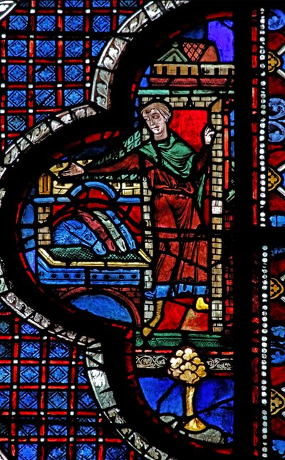 The Good Samaritan Window: The Inn Receives the Samaritan and the Wounded Man by French School