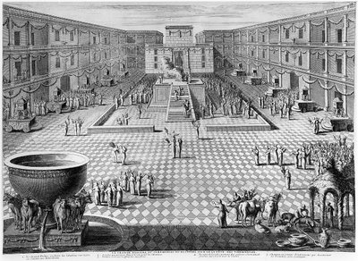 The Grand Hosanna, or Ceremony on the Eighth Day of the Feast of Tabernacles in the Temple of Jerusalem by French School