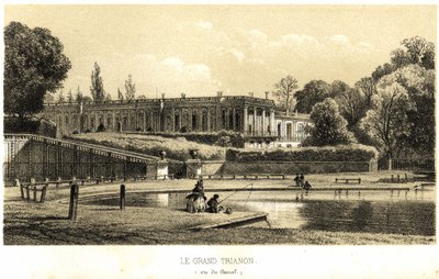 The Grand Trianon, seen from the canal in Versailles in 1857 by French School