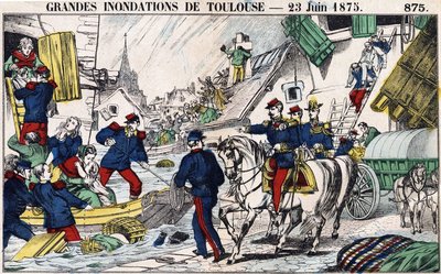 The Great Floods of Toulouse on June 23 by French School