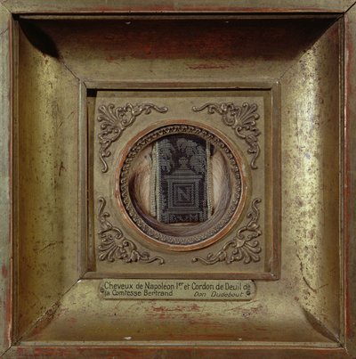 The Hair of Napoleon Bonaparte and the Mourning Ribbon of the Countess Bertrand by French School