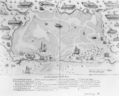 The Harbour of Cape Cod, from Voyages de Sieur Champlain by Samuel de Champlain, Published in Paris, 1613 by French School