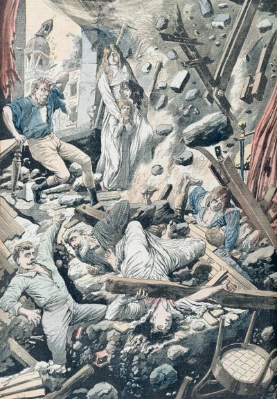 The Horrible Consequences of a Terrible Earthquake in San Francisco, illustration from 