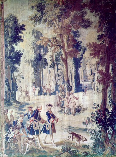 The Hunt of Louis XV, tapestry, mid 18th century by French School