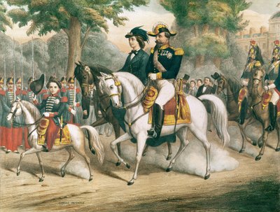 The Imperial Family on Horseback by French School