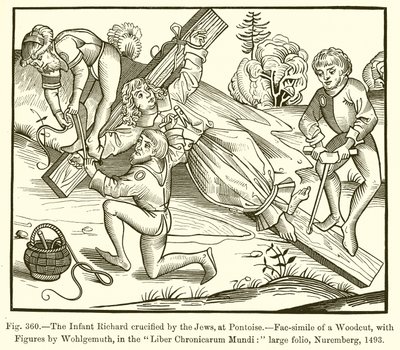 The Infant Richard Crucified by the Jews, at Pontoise by French School