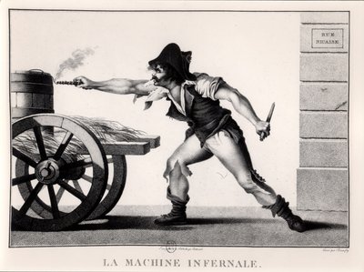 The Infernal Machine, rue Saint-Nicaise, Paris, 24th December 1800 by French School