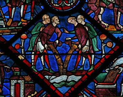 The Joseph Window: The Egyptian Years of Plenty by French School