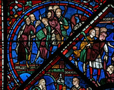The Joseph Window: He is Sold by His Brothers by French School