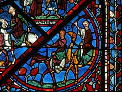 The Joseph Window: His Brothers Return from Egypt by French School