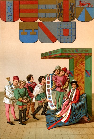 The King at Arms shows the Duc de Bourbon by French School
