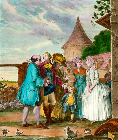 The Lord and His Farmer by French School