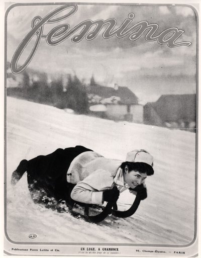 The Luge at Chamonix, from Femina by French School