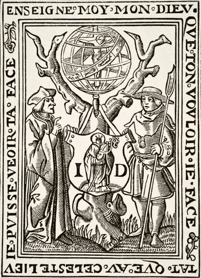 The Marque of Jehan St Denis, Parisien Bookseller, from Science and Literature in The Middle Ages by Paul Lacroix pub. London 1878 by French School