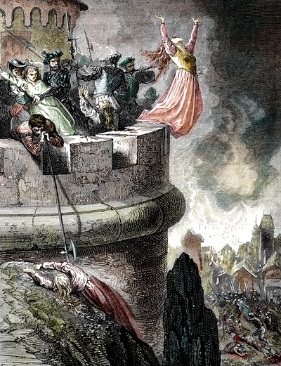 The Massacre of the Vaudois of Mérindol in 1545, 1866 by French School