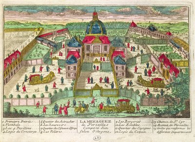 The Menagerie and Octagonal Salon at Versailles by French School