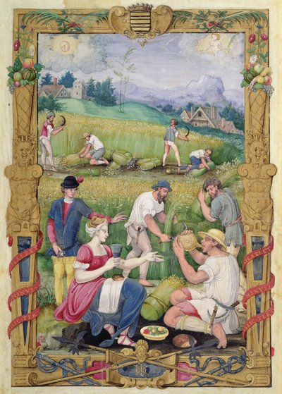 The Month of August: The Harvest by French School