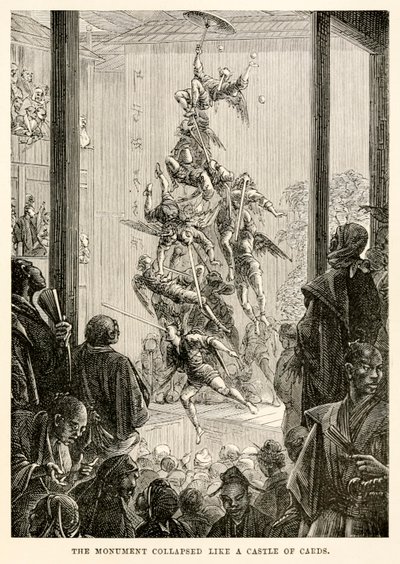 The Monument collapsed like a castle of cards, from 