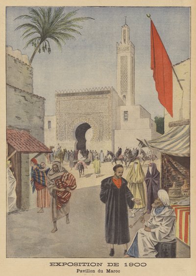 The Moroccan Pavilion at the Exposition Universelle of 1900 in Paris by French School