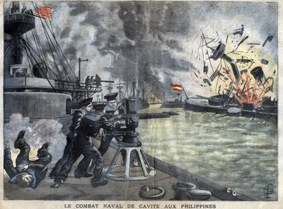The Naval Battle of Cavite in the Philippines During the Spain - United States War by French School