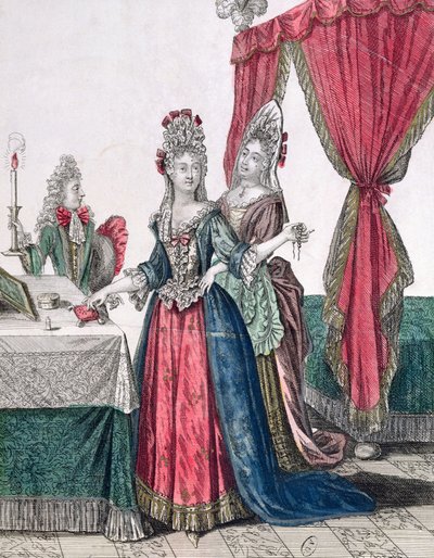 The Night, Lady going to bed, 2nd half of 17th century by French School