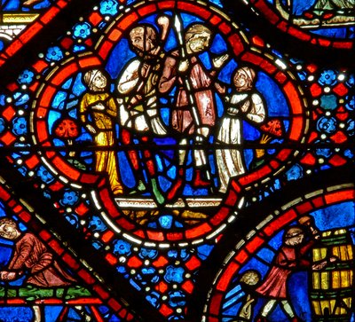 The Noah Window: A Pair of the Nephilim by French School