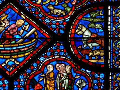 The Noah Window: A Pair of the Nephilim by French School