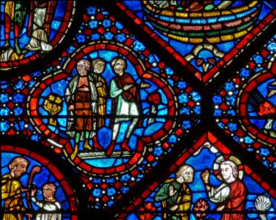 The Noah Window: The Sons of Noah by French School