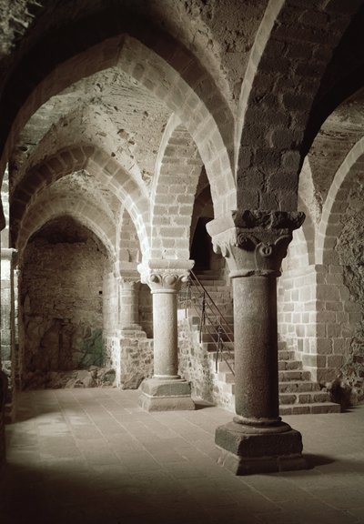 The Old Almonry, Interior View of the Abbey by French School