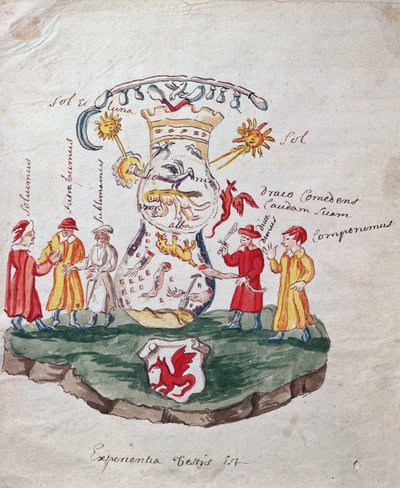 The Operations of Alchemy, illustration from La Cle de la Grande Science sur l
