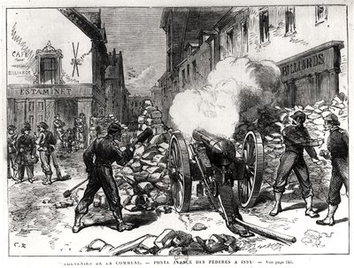 The Paris Commune: A Barricade at Issy, May 2nd 1871 by French School