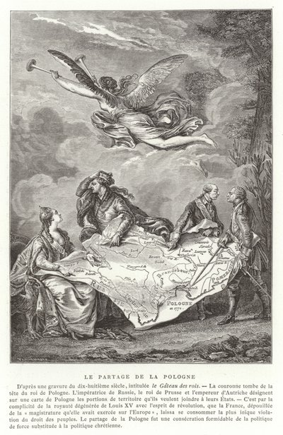 The Partition of Poland, 1772 by French School