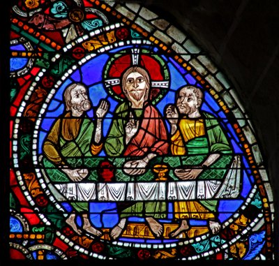The Passion Window: Resurrection Cycle, Supper at Emmaus by French School